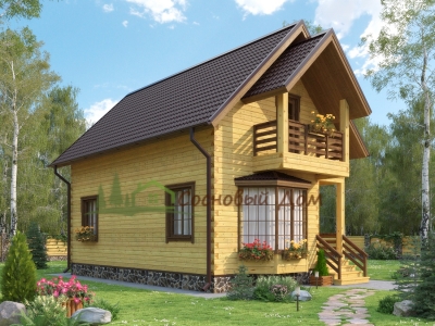 Дом из бруса №33 (9х6)