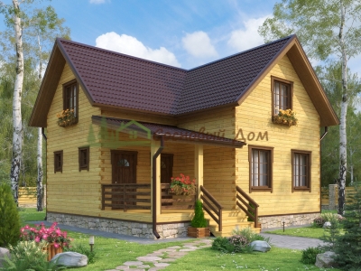Дом из бруса №39 (8х9)
